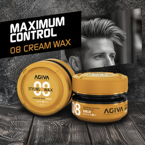 Agiva 08 Hair Styling Wax Gold Cream 175 ml - Hairwaxshop