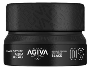 Agiva Hair Styling Aqua Gel Wax Black 09 155 ml - Hairwaxshop