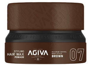 Agiva Hair Styling Aqua Wax Pomade Brown 07 155 ml - Hairwaxshop