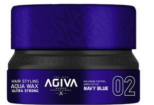 Agiva Hair Styling Aqua Wax Ultra Strong Navy Blue 02 155 ml - Hairwaxshop