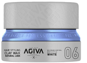 Agiva Hair Styling Clay Wax Natural Look White 06 155 ml - Hairwaxshop