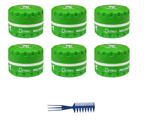 Detreu Hair Styling Wax Mega Strong Matte 6 stuks + gratis styling Comb - Hairwaxshop
