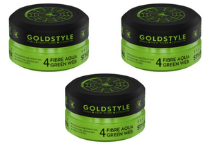 GOLD STYLE FIBRE AQUA GREEN WEB POMADE 4 3 stuks - Hairwaxshop