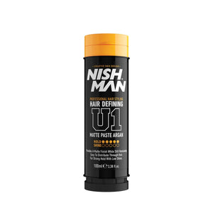 NISHMAN HAIR DEFINING U1 MATTE PASTE ARGAN 100 ML - Hairwaxshop