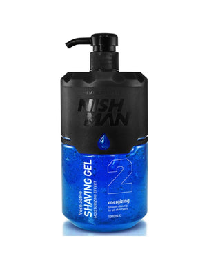 Nish Man Shaving Gel Blue 1000 ml - Hairwaxshop