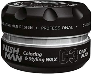 Nishman Coloring Wax C3 Dark Black 100G - Hairwaxshop